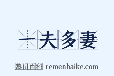 一夫多妻是什么意思的图片